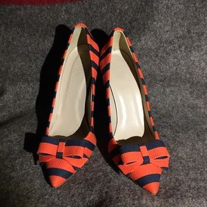 J. Crew Collection Striped Bow Pumps - sz 9